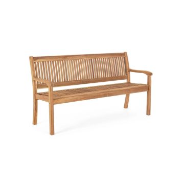 3-Sitzer Bank aus Massivholz 158x62x88H cm